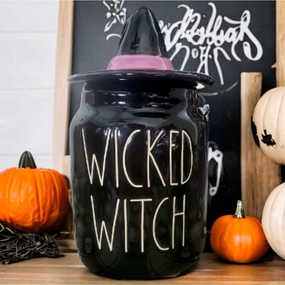 Rae Dunn Wicked Witch Halloween Figural Cannister